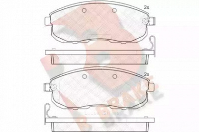 R BRAKE rb1882200 -  Комплект тормозных колодок, дисковый тормоз